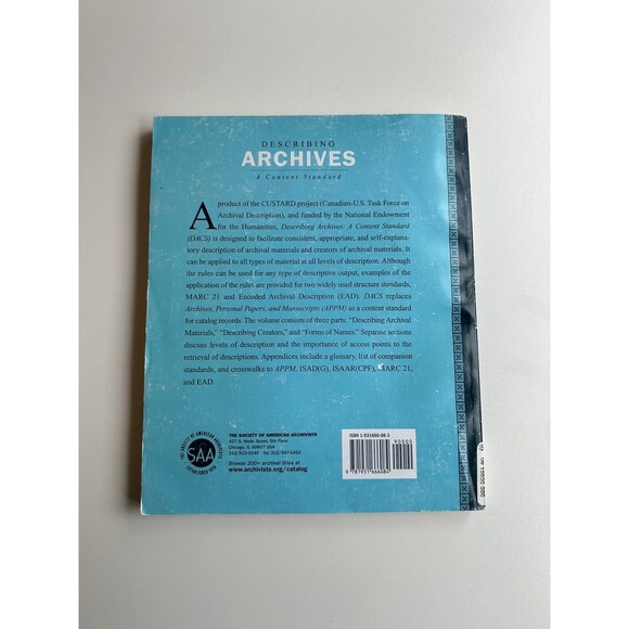 Describing Archives: A Content Standard by Society of America Archivists - Picture 3 of 3